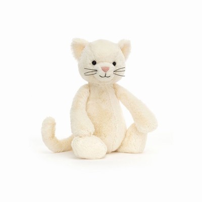 Jellycat Bashful Cream Cat New Zealand | HRGOQ3819